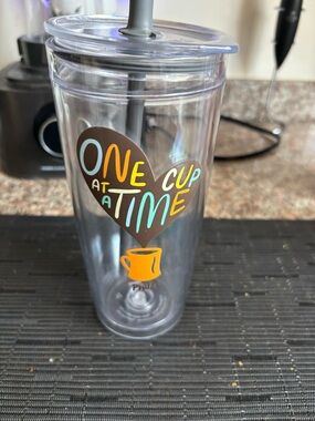 Philz One Cup at a Time Clear Travel Tumbler Muir 20 oz